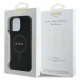 Guess Saffiano Classic Logo MagSafe iPhone 16 Pro Case - Black