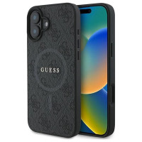 Guess 4G Ring Classic Logo MagSafe case for iPhone 16 Plus - black