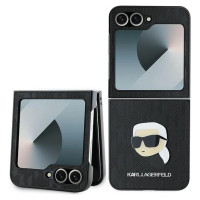Karl Lagerfeld Saffiano Monogram Case for Samsung Galaxy Z Flip 6 - Black