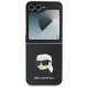 Karl Lagerfeld Saffiano Monogram Case for Samsung Galaxy Z Flip 6 - Black