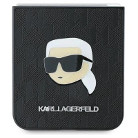 Karl Lagerfeld Saffiano Monogram Case for Samsung Galaxy Z Flip 6 - Black