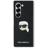 Karl Lagerfeld Saffiano Monogram Head Pin Case for Samsung Galaxy Z Fold 6 - Black