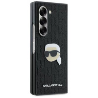 Karl Lagerfeld Saffiano Monogram Head Pin Case for Samsung Galaxy Z Fold 6 - Black