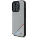 BMW M Perforated Tricolor Line MagSafe Case for iPhone 16 Pro - Gray