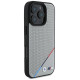 BMW M Perforated Tricolor Line MagSafe Case for iPhone 16 Pro - Gray