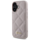 Guess Quilted Metal Logo iPhone 16 Case - Pink