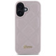 Guess Quilted Metal Logo iPhone 16 Case - Pink