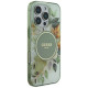 Guess IML Flower & Tonal Circle MagSafe case for iPhone 16 Pro - green