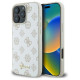 Guess Peony Script Logo MagSafe iPhone 16 Pro Case - White