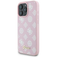 Guess Peony Script Logo MagSafe iPhone 16 Pro Case - Pink
