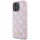 Guess Peony Script Logo MagSafe iPhone 16 Pro Case - Pink