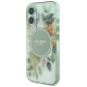 Guess IML Flower & Tonal Circle MagSafe case for iPhone 16 - green