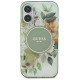 Guess IML Flower & Tonal Circle MagSafe case for iPhone 16 - green