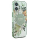Guess IML Flower & Tonal Circle MagSafe case for iPhone 16 - green
