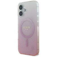 Guess IML Glitter Gradient MagSafe iPhone 16 Case - Pink