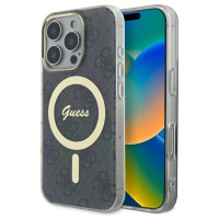 Guess IML 4G MagSafe Case for iPhone 16 Pro Max - Black
