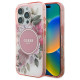 Guess IML Flower & Tonal Circle MagSafe iPhone 16 Pro Max Case - Pink