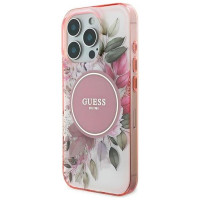 Guess IML Flower & Tonal Circle MagSafe iPhone 16 Pro Max Case - Pink