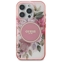 Guess IML Flower & Tonal Circle MagSafe iPhone 16 Pro Max Case - Pink
