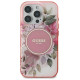 Guess IML Flower & Tonal Circle MagSafe iPhone 16 Pro Max Case - Pink