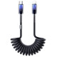 Joyroom S-A43 Crystal-Clear Series 30W USB-C - Lightning spiral cable 1.5m - black