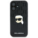 Karl Lagerfeld Monogram Karl Head Pin iPhone 16 Case - Black