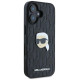 Karl Lagerfeld Monogram Karl Head Pin iPhone 16 Case - Black