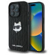 Karl Lagerfeld Monogram Choupette Head Pin iPhone 16 Pro Max Case - Black