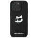 Karl Lagerfeld Monogram Choupette Head Pin iPhone 16 Pro Max Case - Black
