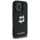 Karl Lagerfeld Monogram Choupette Head Pin iPhone 16 Pro Max Case - Black