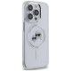 Karl Lagerfeld IML Metal Karl & Choupette Head MagSafe Case for iPhone 14 Pro Max - White