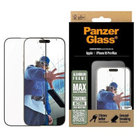 Panzerglass Screen Protector Aluminum Frame iPhone 16 Pro Max 6.9" Ultra-Wide Fit 2852