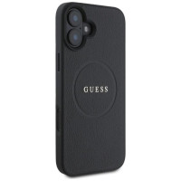Guess Grained Gold Ring MagSafe case for iPhone 16 - black