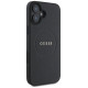 Guess Grained Gold Ring MagSafe case for iPhone 16 - black
