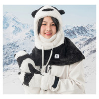Qunature Panda Ski Gloves for Kids and Adults Size S - Black/White