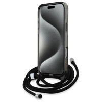 Karl Lagerfeld IML Crossbody Monogram Karl & Choupette Head MagSafe Case for iPhone 16 Pro - Black