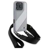 BMW M Edition Carbon Stripe & Strap iPhone 16 Pro Case - Gray