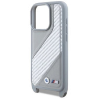 BMW M Edition Carbon Stripe & Strap iPhone 16 Pro Case - Gray