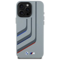 BMW Silicone Turning Lines MagSafe Case for iPhone 16 Pro Max - Gray