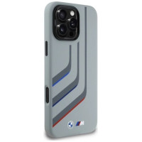 BMW Silicone Turning Lines MagSafe Case for iPhone 16 Pro Max - Gray
