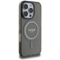 Guess IML Glitter Circle MagSafe case for iPhone 16 Pro - black