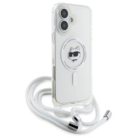 Karl Lagerfeld IML Choupette Head & Cord Magsafe iPhone 16 Case - Clear