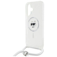 Karl Lagerfeld IML Choupette Head & Cord Magsafe iPhone 16 Case - Clear