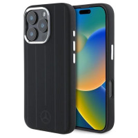 Mercedes MEHMP16L23SUVSK iPhone 16 Pro 6.3" black/black hardcase Silicone Vertical Tonal Stripes MagSafe