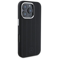 Mercedes MEHMP16L23SUVSK iPhone 16 Pro 6.3" black/black hardcase Silicone Vertical Tonal Stripes MagSafe