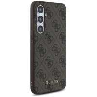Guess GUHCS24FEG4GFBR S24 FE S721 brown/brown hardcase 4G Metal Gold Logo