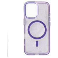 Wozinsky Glitter Case MagSafe for Samsung Galaxy S24 FE - Purple with Glitter