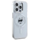 Karl Lagerfeld IML Metal Choupette Head MagSafe Case for iPhone 15 Pro Max - White