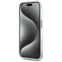Karl Lagerfeld IML Metal Choupette Head MagSafe Case for iPhone 15 Pro Max - White