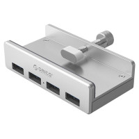 Orico MH4PU Hub Clamp-Mounted 4x USB-A 3.0 - Silver